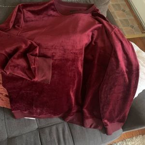 Mens velvet sweatshirt
